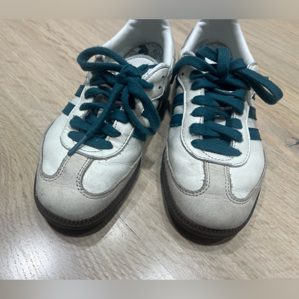 Adidas White and Blue Classic Shoes
